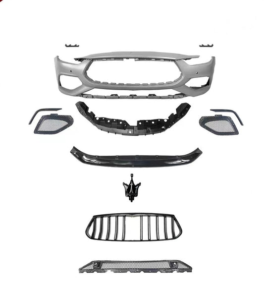 2014-2024 Maserati Ghibli Front Bumper Grille Assembly Trofeo Body Kit Complete