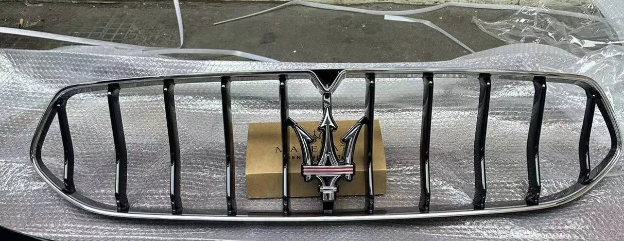 2018 2019 Maserati Gran Turismo Cabrio Front Bumper Radiator Grille Chrome Black
