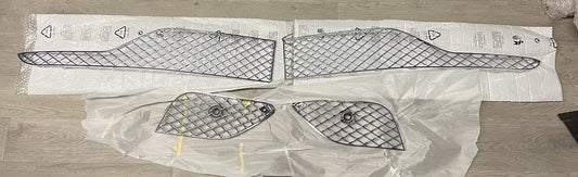2016-2018 Bentley Continental GT GTC Front Bumper Lower Grille Set Chrome