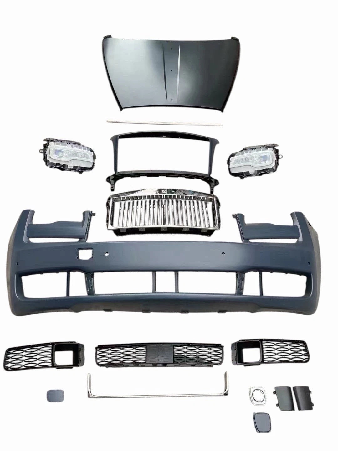2010-2014 Rolls Royce Ghost Body Kit Facelift Conversion Upgrade To 2019 Bumper Hood Lights Grille